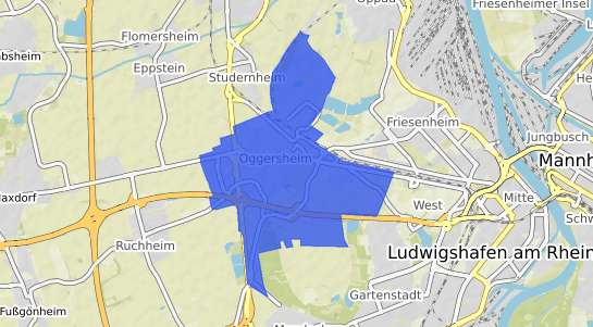 Bodenrichtwertkarte Ludwigshafen am Rhein Oggersheim